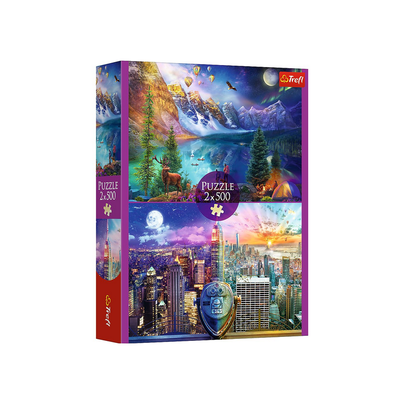 Puzzle Trefl - 2 Puzzles - Tournée Américaine 2X500 pièces Puzzle Trefl - 2 Puzzles - Tournée Américaine 2X500 pièces