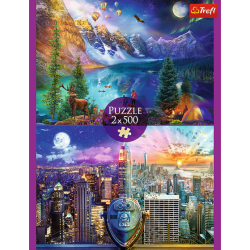 Puzzle Trefl - 2 Puzzles - Tournée Américaine 2X500 pièces