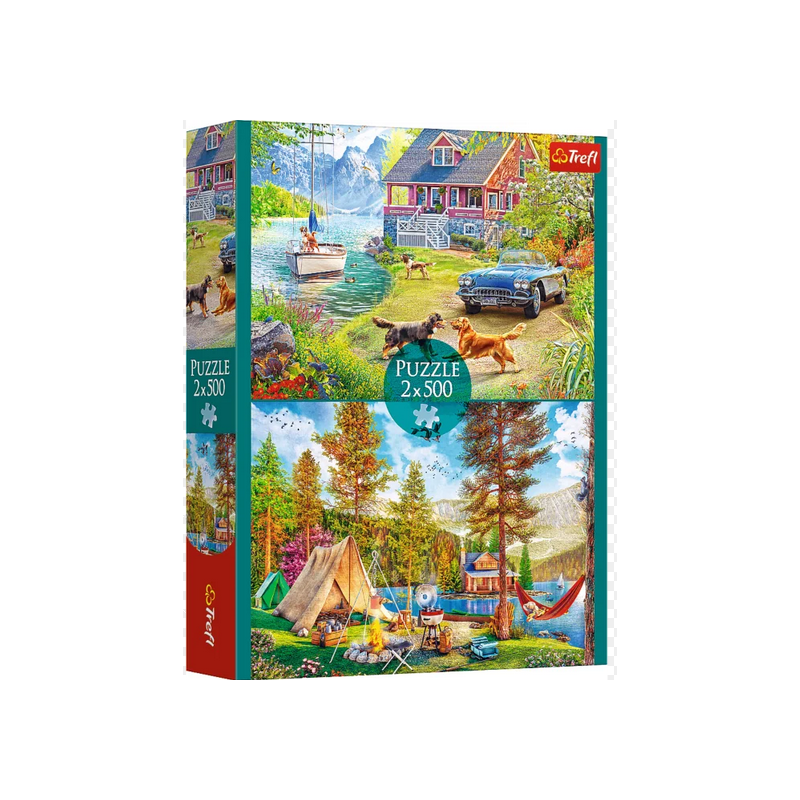 Puzzle Trefl - 2 Puzzles - Détente estivale 2X500 pièces Puzzle Trefl - 2 Puzzles - Détente estivale 2X500 pièces