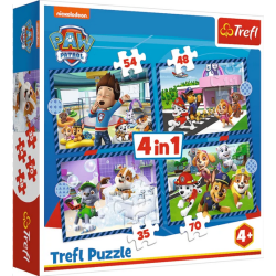 Puzzle Trefl -  Pat Patrouille - 4 in 1 Puzzle (35, 48, 54, 70 pieces)