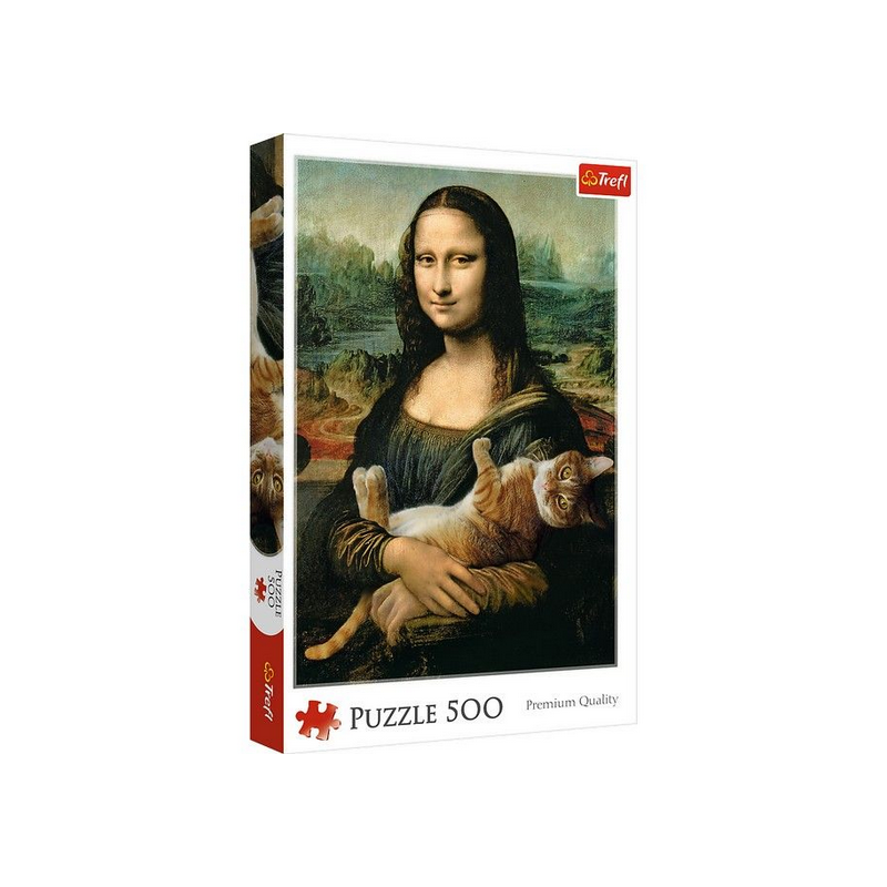 Puzzle - Mona Lisa and Purring Kitten - 500 Pièces