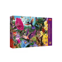 Puzzle Trefl - L'heure du thé Premium Plus : Jardin des colibris - 1000 pièces
