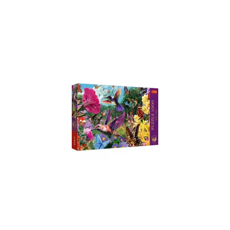 Puzzle Trefl - L'heure du thé Premium Plus : Jardin des colibris - 1000 pièces