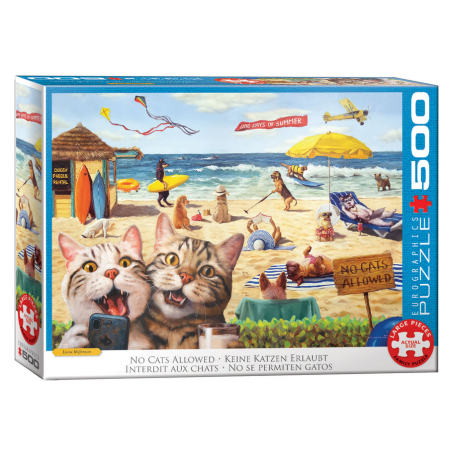 Puzzle Eurographics : Interdit aux chats - 500 Pièces