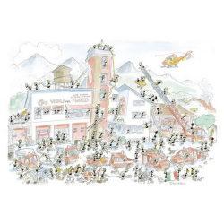 Puzzle Delle Formiche : Pompiers, Fabio Vettori - 540 Pièces