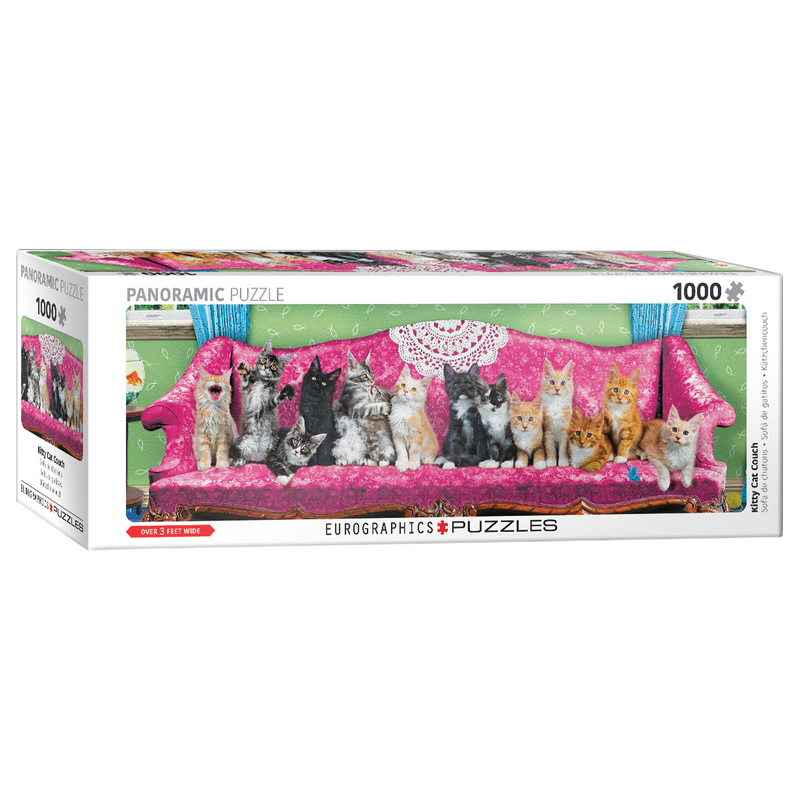 Puzzle Eurographics Panoramique : Chatons sur un Fauteuil - 1000 Pièces Puzzle Eurographics Panoramique : Chatons sur un Fauteuil - 1000 Pièces