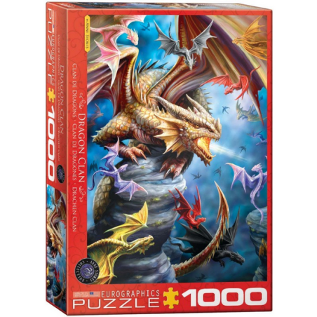 Puzzle Eurographics :  Anne Stokes : Clan de Dragons - 1000 Pièces