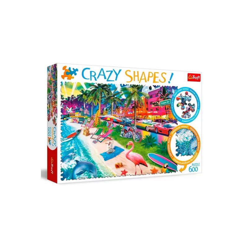 Puzzle Crazy Shapes - Miami Beach - 600 Pièces Puzzle Crazy Shapes - Miami Beach - 600 Pièces