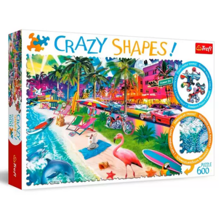 Puzzle Crazy Shapes - Miami Beach - 600 Pièces