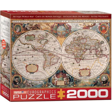 Puzzle Eurographics : Antique World Map - 2000 Pièces
