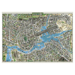 Puzzle Heye : Ville de la Pop : Map Art - 2000 Pièces