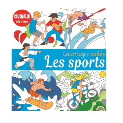 Livre coloriage - Coloriages codés - Les sports