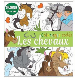 Livre coloriage - Coloriages codés - Colomalin : Les Chevaux