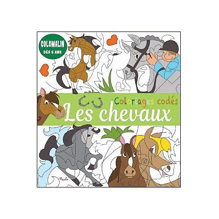 Livre coloriage - Coloriages codés - Colomalin : Les Chevaux