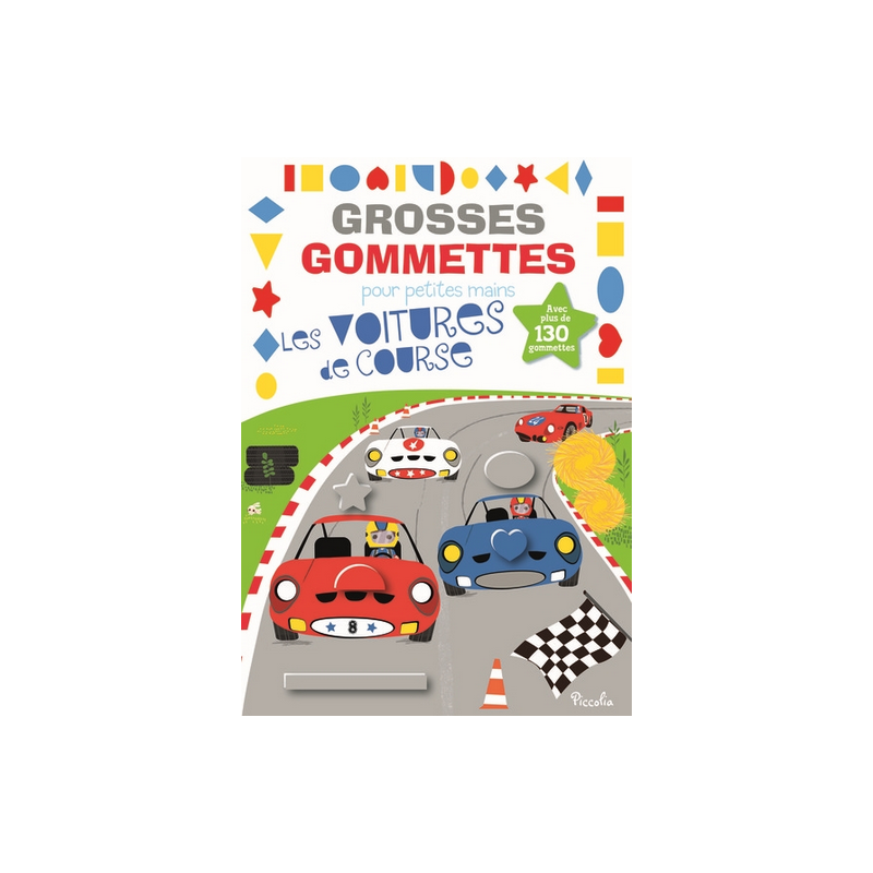 Livre Gommettes - Grosses Gommettes pour petites mains - Les Voitures de Course Livre Gommettes - Grosses Gommettes pour petites mains - Les Voitures de Course