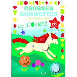 Livre Gommettes - Grosses Gommettes pour petites mains - Les Licornes