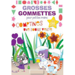 Livre Gommettes - Grosses Gommettes pour petites mains - Comptines