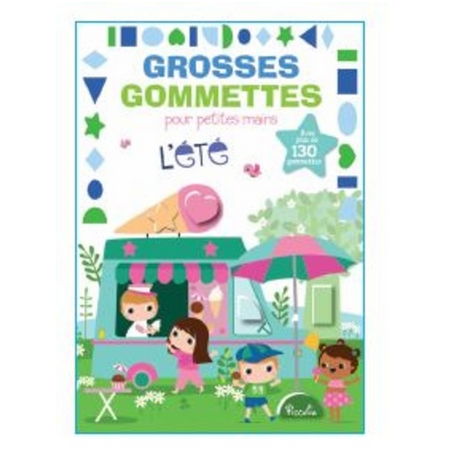 Livre Gommettes - Grosses Gommettes pour petites mains - L'été