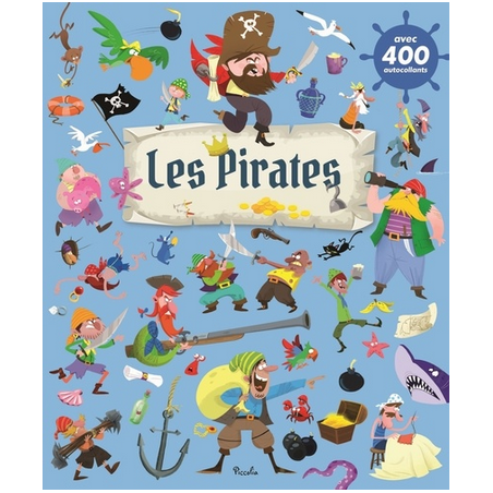 Livre Gommettes avec 400 autocollants - Les Pirates