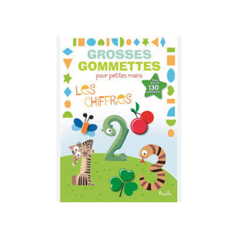 Livre Gommettes - Grosses Gommettes pour petites mains - Les Chiffres Livre Gommettes - Grosses Gommettes pour petites mains - Les Chiffres