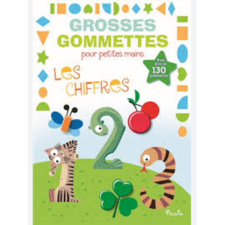Livre Gommettes - Grosses Gommettes pour petites mains - Les Chiffres