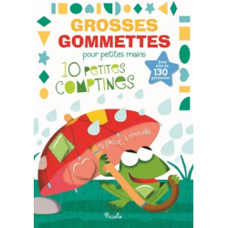 Livre Gommettes - Grosses Gommettes pour petites mains - 10 Petites Comptines, il pleut