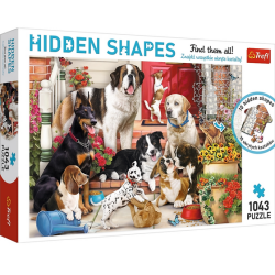 Puzzle Hidden Shapes - Chien amusant - 1043 Pièces
