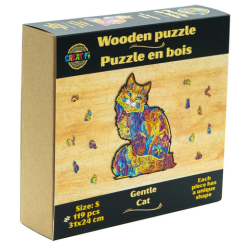 Puzzle en Bois : Le Chat Tendre - 119 Pièces