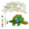 Kit en bois 3D à peindre : Stégosaure