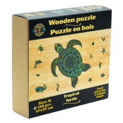 Puzzle en Bois : Tortue Tropical - 140 Pièces