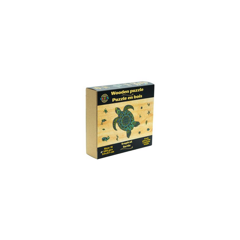 Puzzle en Bois : Tortue Tropical - 140 Pièces