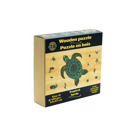Puzzle en Bois : Tortue Tropical - 140 Pièces