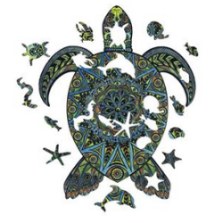 Puzzle en Bois : Tortue Tropical - 140 Pièces