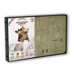 Puzzle en Bois : Carte de la France 2D - Taille S