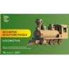 Puzzle-Sculpture 3D en carton : Locomotive - 76 Pièces