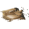 Puzzle-Sculpture 3D en carton : Locomotive - 76 Pièces