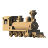 Puzzle-Sculpture 3D en carton : Locomotive - 76 Pièces