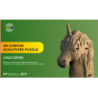 Puzzle-Sculpture 3D en carton : Licorne - 67 Pièces
