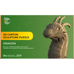 Puzzle-Sculpture 3D en carton : Dragon - 94 Pièces
