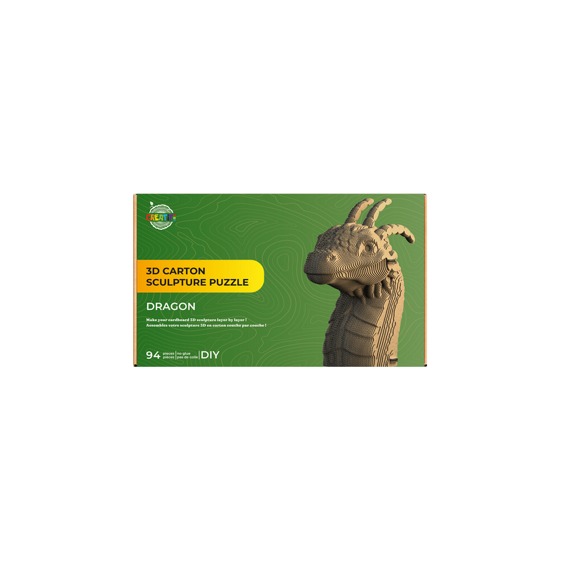 Puzzle-Sculpture 3D en carton : Dragon - 94 Pièces Puzzle-Sculpture 3D en carton : Dragon - 94 Pièces