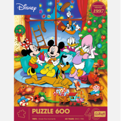 Puzzle 40th Anniversary Collection Disney : Mickey et ses amis à Noël - 600 pièces