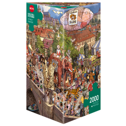 Puzzle - Boite triangulaire - Street Parade de Doro Göbel et Peter Knorr – 2000