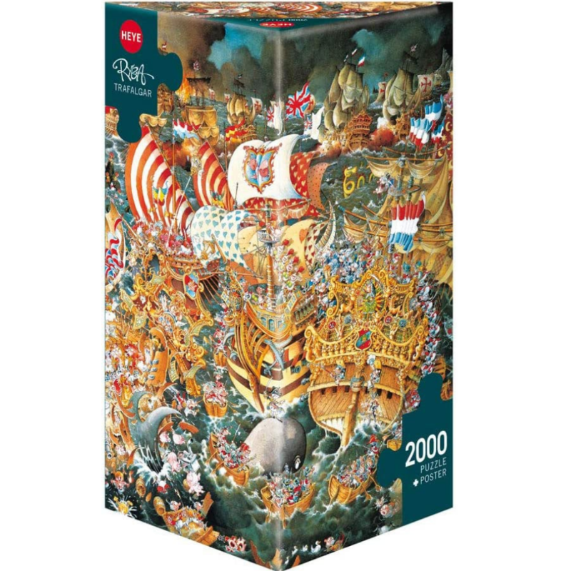 Puzzle - Boite triangulaire - La Bataille de Trafalgar – 2000 Pièces
