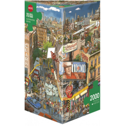 Puzzle - Boite triangulaire - Superhero Movie – 2000 Pièces