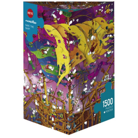 Puzzle - Boite triangulaire - Save The Ship ! – 1500 Pièces