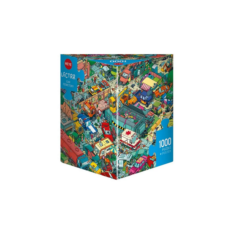 Puzzle - Boite triangulaire - Cimetière Automobile – 1000 Pièces Puzzle - Boite triangulaire - Cimetière Automobile – 1000 Pièces