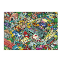 Puzzle - Boite triangulaire - Cimetière Automobile – 1000 Pièces