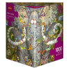 Puzzle - Boite triangulaire - Marino Degano : Elephants Life – 1000 Pièces