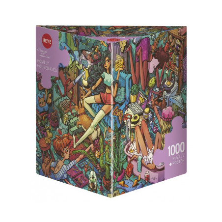 Puzzle - Boite triangulaire - Marija Fiurina : Homely Housemates – 1000 Pièces