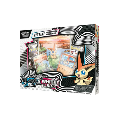 PROCHAINEMENT : Pokémon - Coffret Illustration Victini : Écarlate et Violet : EV10.5 – Foudre Noire et Flamme Blanche